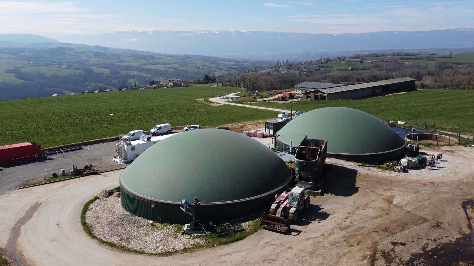 Captation drone d'un site de méthanisation agricole en Haute-Savoie